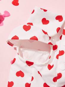 PETSIN Red & White Heart Cute Princess Valentine's Day Dress For Pets, Dogs & Cats - Red and White - View 5
