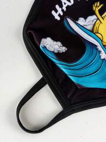 Men's Slogan Cartoon Print Sexy G-String Briefs