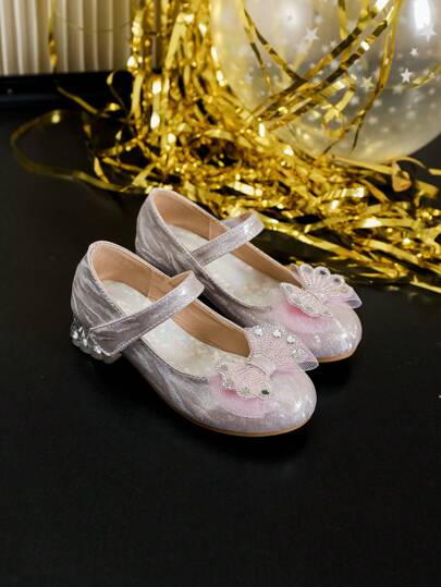 1 đôi giày bệt trang trí nơ cho bé gái ngọt ngào, mùa xuân/thu