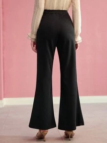 MOTF PREMIUM بنطال بأرجل واسعة مع تفاصيل أزرار