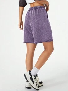 Coolane 女士街头复古做旧水洗颓废风运动短裤