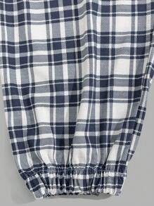 RueChic Men Plaid Printed 2pcs Pack Regular Homewear Bottom Pants - Multicolor - View 4