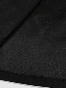 SHEIN LUNE Lapel Neck Double Breasted Overcoat Fall Winter Cloth For Women - Black - View 7