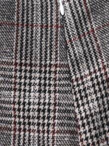 Calvaya Eleganti shorts alla francese, versatili e alla moda con vita alta e gamba ampia a quadri marroni, adatti per l'autunno/inverno