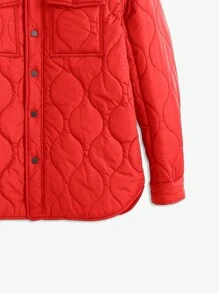 AKNOTIC Business Casual 男士修身休闲加厚立领夹克，适合秋冬季 - 紅色 - 查看 4