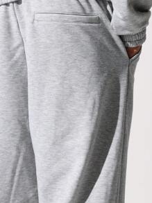 SUMWON Overhead Hoodie With Barrel Fit Jogger In Lightweight 2 Piece Set - Grey - View 8