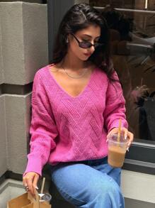 Forever 21 Fall & Winter Pink Women Party Oversized Sweater Going Out Color Funny Business Casual Woman Y2k Clothes Street Wear Women Knitted Sweater
