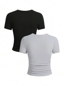 SHEIN Sport Studio Débardeur de base de yoga sports en extérieur, Tenue de tennis pour femmes, débardeur d'entraînement