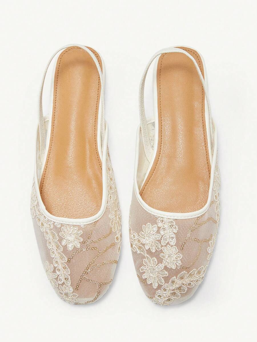 CUCCOO CHICEST Women Elegant Mary Jane Flat Shoes With Embroidery Spring Shoes Spring Break Easter