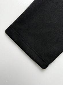 SHEIN Tween Girl 图案印花圆领长袖 T 恤 - 白色 - 查看 5