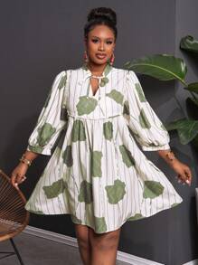 Slaydiva Vestido elegante de vacaciones ligero talla grande - Adecuado para vacaciones y viajes