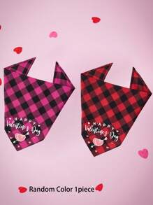PETSIN Valentine's Day Pet Bandana, Dog Neckerchiefs With Heart Print, Random Color - Multicolor - View 2
