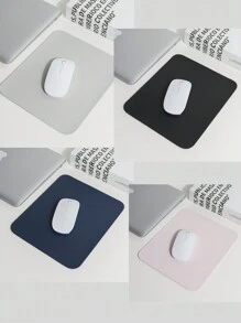 1Pc/2Pcs 18cm*20cm Pu Mouse Pad, Waterproof And Scratch-Resistant, Suitable For PC Laptop Desktop, Office Study And Gaming Mouse Pad, Blue-Upgraded Thickened Version Back To School, School Stuff. - Navy Blue - View 9