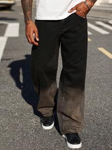 Manfinity Homme Pantalones vaqueros de hombre con pierna acampanada y bolsillos, versátiles y casuales - Multicolor - Ver 6