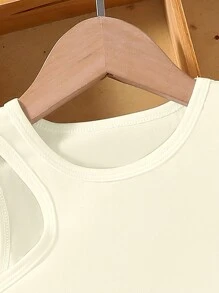 SHEIN Tween Girl 纯色不对称吊带背心和阔腿裤 2 件套 - 彩色 - 查看 7