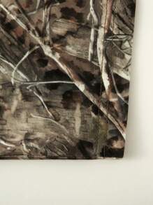 SHEIN 青少年男孩休闲短袖 T 恤，运动街头朋克摇滚学院风，适合日常、派对、音乐节，适合春夏季，森林和树枝印花 - 咖啡棕 - 查看 7