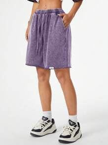 Coolane 女士街头复古做旧水洗颓废风运动短裤