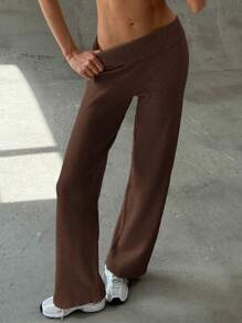 Aloruh Knitted Low-Waist Casual Pants, Versatile For Home & Outdoor Wear, Autumn/Winter