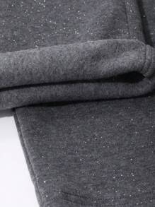 FRIFUL 女式亮面抽绳腰宽松直筒休闲裤 - 灰色 - 查看 7