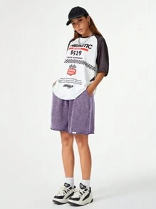 Coolane 女士街头复古做旧水洗颓废风运动短裤