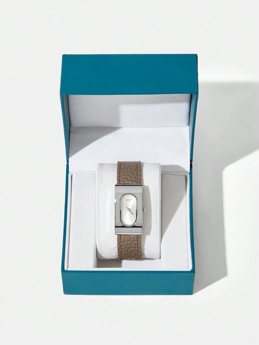 MOTF PREMIUM PU LEATHER WRIST WATCH - Grey - View 2