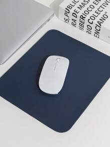 1Pc/2Pcs 18cm*20cm Pu Mouse Pad, Waterproof And Scratch-Resistant, Suitable For PC Laptop Desktop, Office Study And Gaming Mouse Pad, Blue-Upgraded Thickened Version Back To School, School Stuff. - Navy Blue - View 1