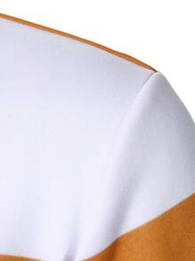 Manfinity Homme Men's Colorblock Pullover, Fashion Casual Sweatshirt, For Fall, Long Sleeve Top - Multicolor - View 5