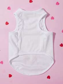 PETSIN 1pc Heart Design White Pet Vest For Valentine's Day - Multicolor - View 6