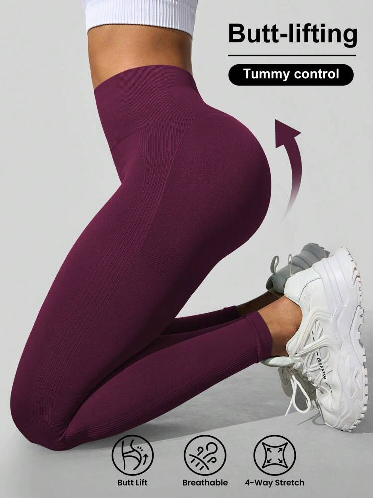Irisjudy Leggings Da Yoga A Vita Alta, Pantaloni Da Corsa In Tinta Unita, Modellanti E Traspiranti, Donna XS-3XL