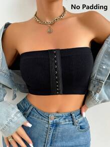 Seamless Front Closure Strapless Women's Tube Bra