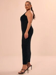 MUSERA Plus Size Leopard Print Sleeveless Maxi Dress,Black,Summer,Elegant,Formal,Dinner,Evening,Curve Dresses,Flowy Long Dress,Holiday,Prom,Graduation - Grey - View 2