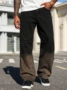 Manfinity Homme Pantalones vaqueros de hombre con pierna acampanada y bolsillos, versátiles y casuales - Multicolor - Ver 7