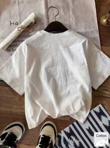 Zomer Casual T-shirt met 8 Ball Print voor tienermeisjes
