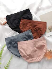 4件素色無縫內褲 - 彩色 - 查看 2