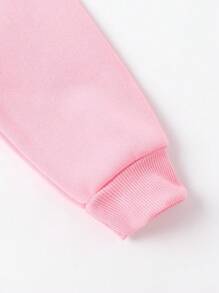 SHEIN Playful Pals Young Girls 2 Pieces Floral Letter Print Sweatshirt And Pants Set, Fashionable And Cozy, Autumn/Winter