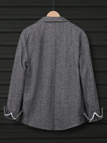 Manfinity Homme Veste décontractée de tous les jours à boutons pour hommes avec poches à la poitrine, automne