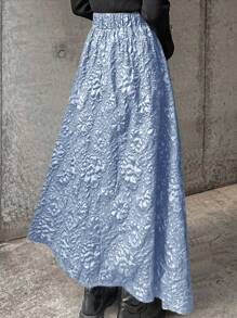 FRIFUL 女士花卉印花松紧腰休闲 A 字裙