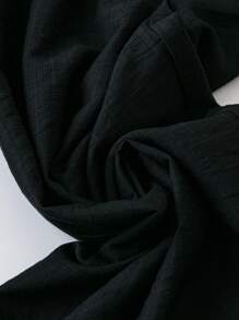 SHEIN LUNE Pantalones anchos y largos sueltos de moda para mujeres de talla grande - Negro - Ver 5