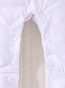 SHEIN Baby Girl Long Sleeve Casual Cute Jumpsuit - White - View 6