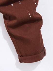 Manfinity LEGND Men's Pocket Distressed Skinny Casual Jeans - Burgundy - View 6