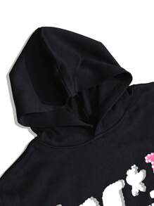 Manfinity EMRG 2pcs Men Autumn Letter Print Long Sleeve Hoodie Sweatshirt & Sweatpants Casual Suit