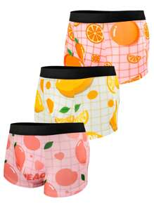 Notgurli 3 Pairs Men's Digital Print Briefs - Multicolor - View 9