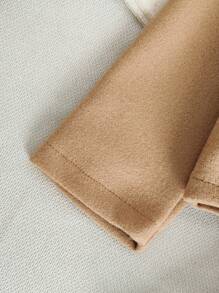 Souflis Souflis 3 sztuki/zestaw dla dziewczynek Elegancka Akademia Klasyczna Ciepły Krótki Kardigan Kurtka, Sukienka Bez Rękawów I Beret Garnitur, Kolor Khaki, Wygodna I Miękka Tkanina, Nadaje Się Na Zewnątrz, Jesień/Zima