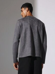 SUMWON T-shirt essentiel premium à manches longues coupe slim - Gris - Voir 2
