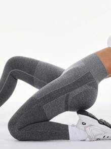 Women's Solid Color High Waist Slim Fit Casual Sports Leggings