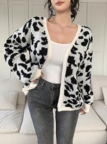 Feyla Cárdigan minimalista casual para mujer, para uso diario - Albaricoque - Ver 4