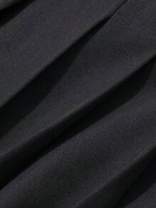 DAZY Women's Solid Color A-Line Pleated Skirt, Casual & Collegiate Style