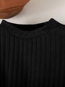 SHEIN 3pcs/Set Baby Girl Elegant Fuzzy Skirt Set With Beret Hat, Autumn/Winter - Brown - View 6