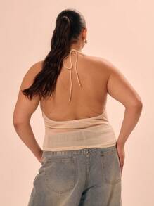 MUSERA 大码性感露背无袖上衣，适合外出、性感、度假、休闲、锐舞派对、音乐会、音乐节等场合，秋冬季节皆宜。