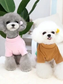 PETSIN 棕色和绿色可爱熊设计保暖衬里套头宠物连帽衫 - 綠色 - 查看 6